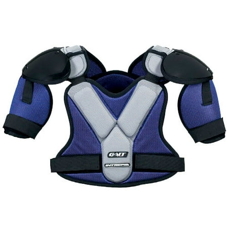New Gait Intrepid Medium Black/White Shoulder Pads Lacrosse INTSP