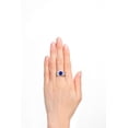 thumbnail image 3 of RYLOS Rings for Women Sterling Silver Ring Classic 9X7MM Oval Gemstone & Diamonds September Lapis Jewelry Size 5, 3 of 7