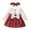 Red, variant on Utlike Girls Dresses Cute Ruffle Long Sleeve Plaid Round Neck Bowknot Party Dress Fall Winter Newborn Set With Bowknot Hair Band Cozy Sundress For Girl Size 3 Months-6 Months