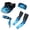 Blue Fire Flame, variant on Chririnla Horse Racing Sun Visor Hat,Men Women Visor Cap+Headbands+Arm Sleeve Lightweight Sun Protection for Derby Party