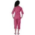 thumbnail image 4 of Moomaya Printed Cotton 3/4 Sleeve Shirt With Capri 2 Piece Nightwear Set Sleepwear For Womens, 4 of 7