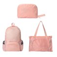 thumbnail image 1 of Qarigey portátil plegable de Color sólido para hombre y mujer, bolsa impermeable con cremallera, para acampar, senderismo, teléfono, Envolturas para manijas de equipaje Rosado, 1 of 6
