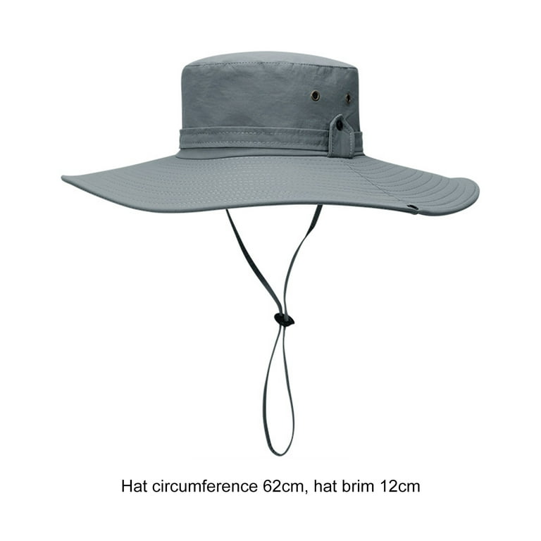 GMMGLT Men Wide Brim Bucket Hat UPF50+ Waterproof Sun Hat for Fishing Hiking Camping, Men's, Size: One size, Black