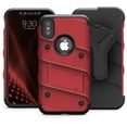 thumbnail image 4 of ZIZO BOLT Series for iPhone Xs Max case Military Grade Drop Tested with Tempered Glass Screen Protector, Holster, Kickstand RED BLACK, 4 of 6