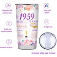 thumbnail image 2 of 65th Birthday Gifts for Women 65th Birthday Tumbler Gift Ideas Happy 65 Year Old Birthday Gift for Mom Grandma 65th Birthday Decorations Back in 1959 Travel Tumbler 20OZ, 2 of 6