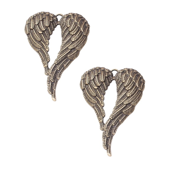 2Pack Part Of My Heart Is In Christmas Memorial Angel Wing Ornament Pendant Wing Memorial Ornament Hangs Home Decor