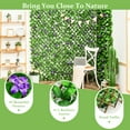 thumbnail image 4 of Gymax 4PCS Expandable Fence Privacy Screen Decorative Faux Ivy Panel w/ Purple Flowers, 4 of 10