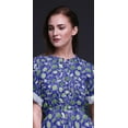 thumbnail image 2 of Bimba Rayon Cabbage Leaves Printed Womenâ€™s Long MaxiÂ&nbsp;DressÂ&nbsp;Gown With Side Slit-Small, 2 of 6