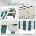 thumbnail image 6 of 12' x 10' Retractable Awning Patio Awnings Sun Shade Shelter with Manual Crank Handle, 280g/m² UV & Water-Resistant Fabric and Aluminum Frame f, 6 of 6