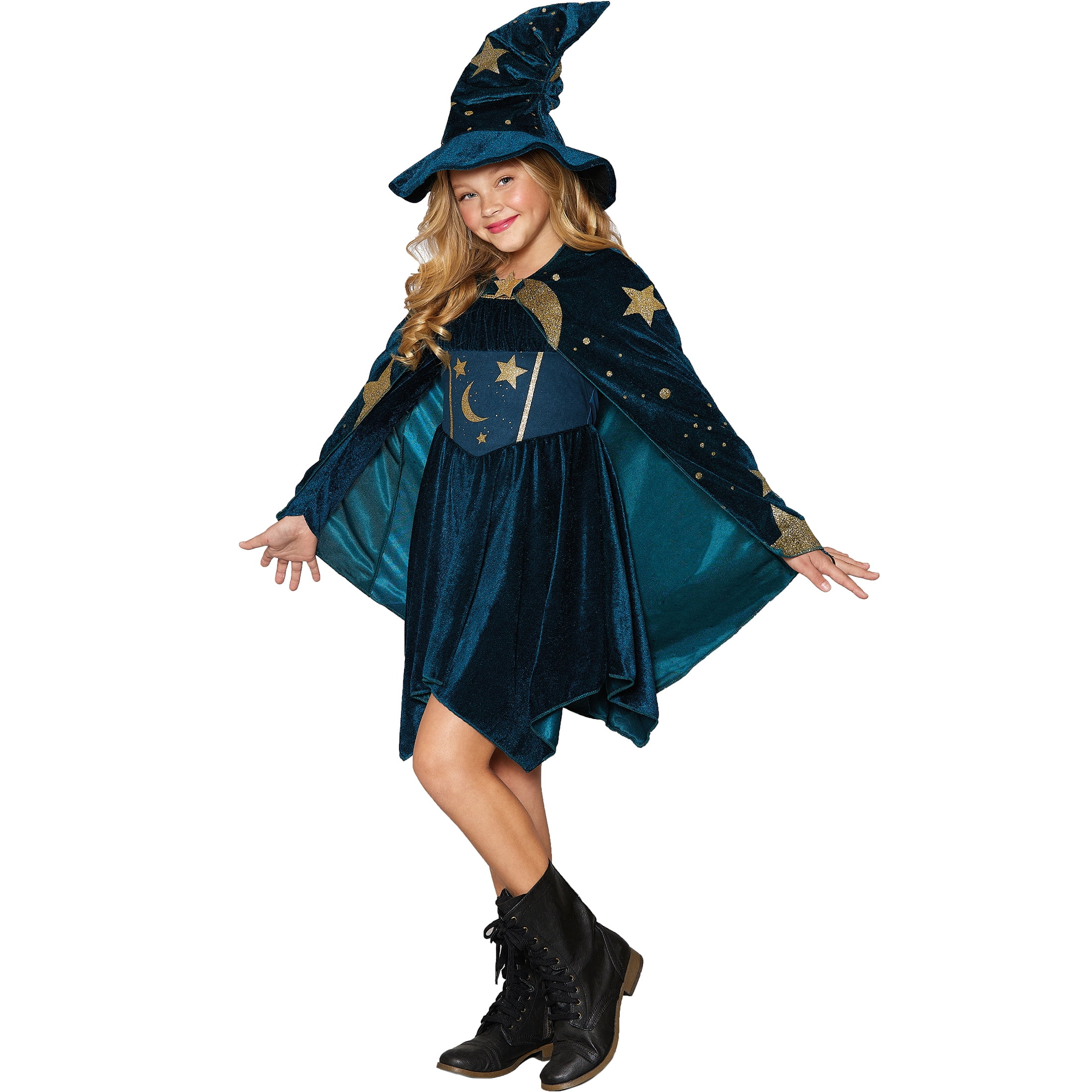 Spellbound Wizard Halloween Costume for Children, Girls' Size S (6), by Way to Celebrate