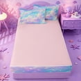thumbnail image 4 of meiyoeat Rainbow Cloud Star Galaxy Zipper Full Size Comforter Sets with Fitted Sheet and 2 Pillowcases,Dreamy Sky Pattern Zipper Bedding Set For Girl,Reversible,4 Pieces, 4 of 7