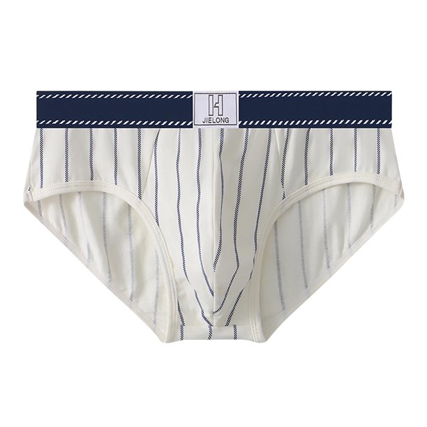 Mens Sexy Ropa Interior Rayado Medio Cintura Ropa Interior Casual Poliéster Boxeadores Transpirables, de Moda Y Cómodo para el Ocio Y el Gimnasio