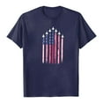 thumbnail image 5 of ORT Womens American Flag Shirt July 4th T-Shirt USA Flag Stars Stripes Graphic Short Sleeve Casual Tops(Z4-Navy,XL), 5 of 5