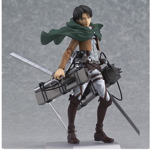 Personaje de dibujos animados gigante de ataque de 15 cm (Eren Yeager) (Tres Ika Ackerman) (Levy Ackerman) Juguete de decoración de modelo de titán atacante xuanjing unisex