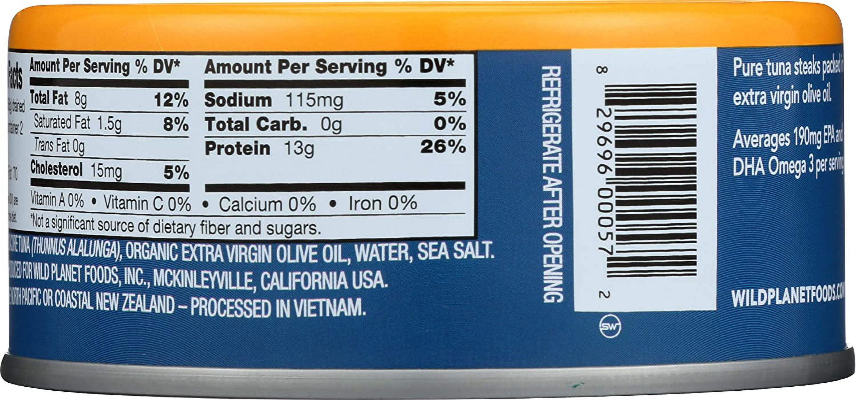 Wild Planet Wild Albarcore in Extra Virgin Olive Oil Tuna, 5 OZ (Pack of 12)