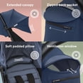 thumbnail image 5 of Stokke YOYO 6+ Color Pack, Air France Blue - Textiles Only: Seat Pad, Extendable Canopy & Zipped Back Pocket - Requires YOYO3 Frame (Sold Separately), 5 of 5