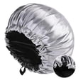 thumbnail image 3 of Gorro de dormir reversible de satén para mujer, ajustable, elástico, para proteger el cabello por la noche, A03, 3 of 5