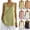09# Yellow, variant on Linen Tops for Women Comfy Lounge Wear Summer Sleeveless Crewneck Shirt Casual Blouse Loose Fit Gauze Cami Shirts Yellow L