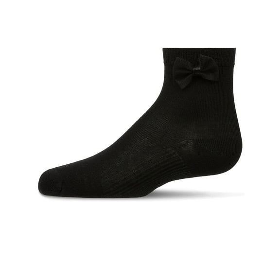 MeMoi Girls Bow-Trimmed Mercerized Cotton Rich Ankle Sock - Girls - Female, 6, White