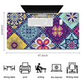 thumbnail image 5 of Long Mouse Pads for Desk,Multicolor Ethnic Geometric Patchwork Desk Mats on Top Of Desks, Desk Mouse Pad Extra Large with 3mm Non-Slip Base and Stitched Edge for Gaming,Work,Home 47.3"x23.6", 5 of 5