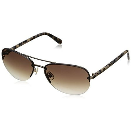 Kate Spade Women's Beryl Aviator Sunglasses, Gold/Brown Gradient, 59 mm