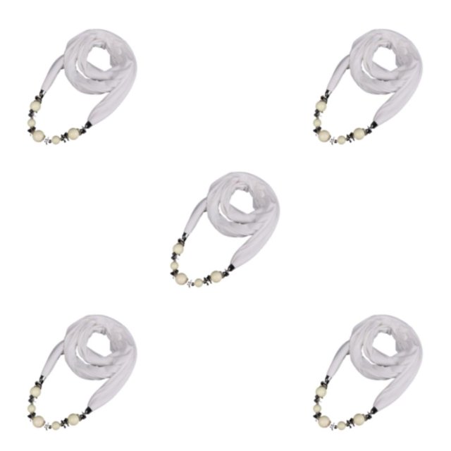 Guardoinrt Colliers Foulard Uniques Doux et Confortables Multi-Usages Large Application Blanc 5Set