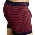 thumbnail image 3 of 6-Pack Men's Seamless Short Boxer Briefs Underwear, Candy Stripes Multi Color, 3 of 4