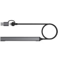 thumbnail image 2 of Hub de expansión USB a USB C portátil a USB 3.0 y adaptador USB 2.0 para teclados, computadoras portátiles Plug and Play accesorio gris oscuro 7 puertos Hugo Adaptador de red, 2 of 8