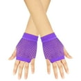 thumbnail image 2 of Gants Mitaines Courtes en Résille Sans Doigts pour Femmes Accessoires de Scène des Années 80, 2 of 5