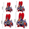 thumbnail image 6 of UDIYO Rabbit Zodiac Mascot Chinese Knot Embroidery Pattern Cute Festival Doll Plushies Car Decoration Soft Stuffed Cartoon Bunny Animal Doll Pendant for 2023 New Year, 6 of 7