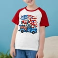 thumbnail image 2 of CFLVAEK Enfants T-Shirts Patriotiques du 4 Juillet T-Shirts Graphiques Amusants T-Shirts Raglan à Manches Courtes pour la Fête de l'Indépendance T-Shirts Décontractés à Col Rond T-Shirt de Fête 3 Ans, 2 of 8