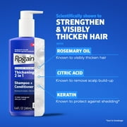 Mens Rogaine Hair Thickening 2 in 1 Shampoo & Conditioner, 8.4 fl. oz