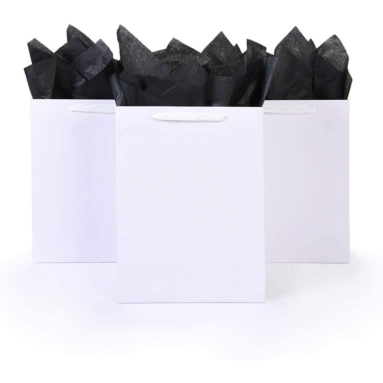 SHIPKEY 10 Pack Small White Paper Bags, Small Gift Bags 