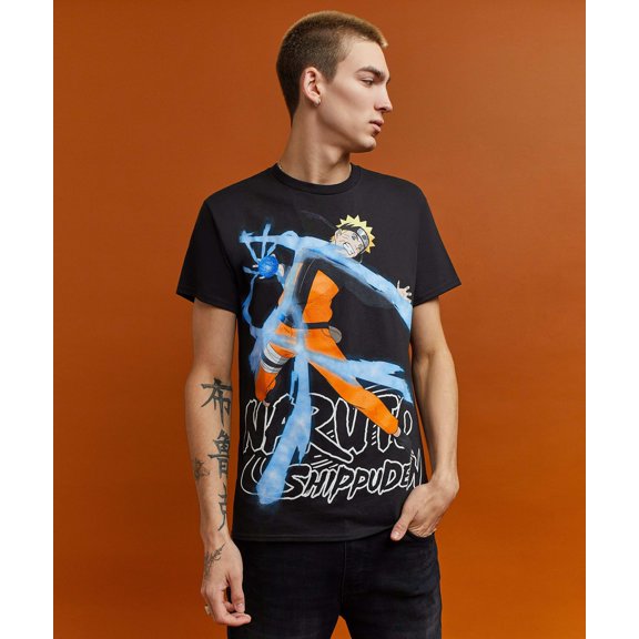 REASON Men Naruto Rashingan T-Shirt (Black)