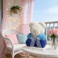 thumbnail image 4 of Oso de peluche artificial con rosas y luces | Ramo de flores con forma de oso de peluche | Regalo romántico decorativo para estante o mesa | Regalo de San Valentín, 4 of 6