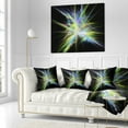 thumbnail image 2 of Designart Yellow Blue Chaos Multicolored Rays - Abstract Throw Pillow - 16x16, 2 of 4