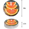 thumbnail image 1 of RYLABLUE Ensemble Orange de 8 Dessous de Verre Ronds pour les Boissons, Tapis de Tasse de Dessous de Verre en Céramique Absorbante avec Base en Liège pour la Maison, 1 of 5