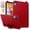 Red, variant on Case with Stand for iPad Mini 7 2024 (A17 Pro) & Mini 6 2021 (A2567, A2568, A2569) - Durable PU Leather Cover with Auto Sleep Wake, Card Slot, Hand Strap Feature For iPad mini6/mini7,Blue