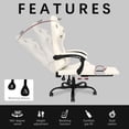 thumbnail image 4 of LaoGeoRon Gaming Chair, Ergonomic Computer Gaming Chair with Footrest, Headrest and Lumbar Support, Height Adjustable Desk Chair with 360° Swivel Seat for Office,Gaming, 4 of 10