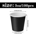 thumbnail image 2 of 100 Pack 3 oz Disposable Paper Cups, Black Bathroom Cups, Disposable Mouthwash Cups, Small Paper Cups for Bathroom Travel Picnics, 2 of 3