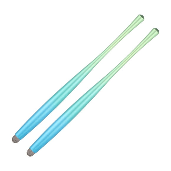 Uxcell 2Pcs Slim Waist Stylus Pens for Touch Screen Tablets Laptop, Blue/Green