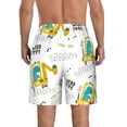 thumbnail image 3 of Disketp Men'S Swim Trunks Hawaiian Breathable Surf Beach Swimsuits Mesh Lining Beach Shorts With Pockets-Dinosaur On Excavator, 3 of 9