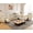 Khaki, variant on Power Recliner Sofa Set with LED, Breathable Leather Sofa Set for Living Room, Reclining Couch Set with Coffee Table/Reading Light/Cup Holders for Home Theater (Khaki, Sofa+Chair)
