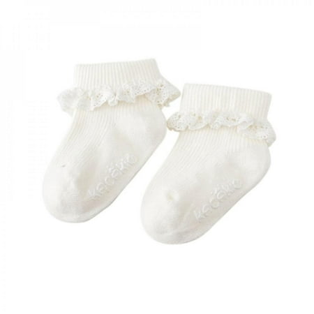 

Clearance Sale!1Pair Winter Baby Girls Kids Toddler Cotton Lace Ruffle Princess Socks Cheap Children Boot Short Sock Autumn White S