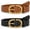 D-black+brown（vintage Gold Buckle), variant on 2 Pack Women Leather Belts Plus Size for Jeans Pants Fashion Dresses Ladies Belt with Gold Buckle