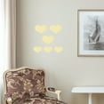 thumbnail image 1 of TABLETREANDS 30Ud Wall Clings Corazón Dorado En Material Acrílico Para Pared Y Muebles, 1 of 7