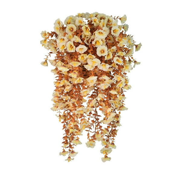 Taotanxi Fall Artificial Fake Mums Hanging Flowers Plants for Outdoor Autumn Decoration, UV Resistant Look Real for Home Patio Balcony Yard Porch Decor