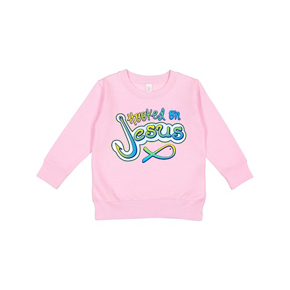 Inktastic Hooked on Jesus Christian Toddler Sweatshirt