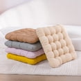 thumbnail image 2 of Xiao Hua square floor cushion, plush floor cushion, thick floor cushion, large seat, meditation cushion, solid cushion, suitable for yoga, living room, tatami, balcony, dark green, 1 piece, 2 of 4