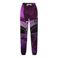 thumbnail image 4 of QQAMB Sweatpants for Women Mardi Gras Elastic Waist Drawstring Joggers Mask Printed Straight Leg Sweatpants Multicolor S, 4 of 4